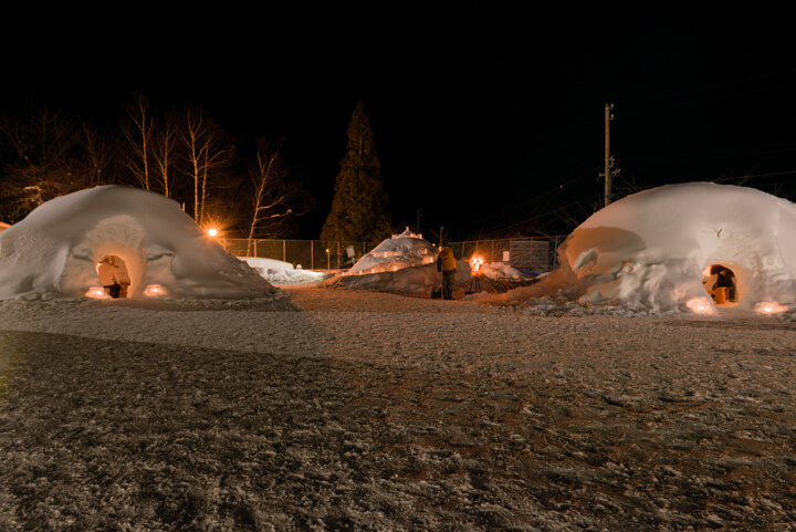 Nightview of snowdome festival