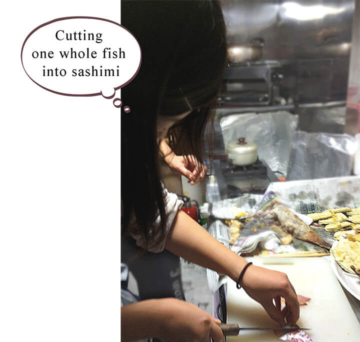 cooking sashimi