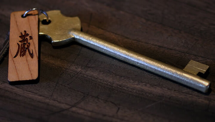 An antique key