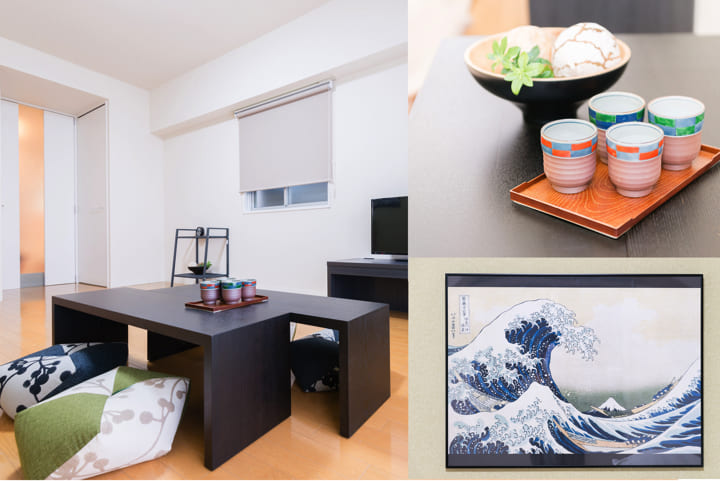  Japanese tea set and desk